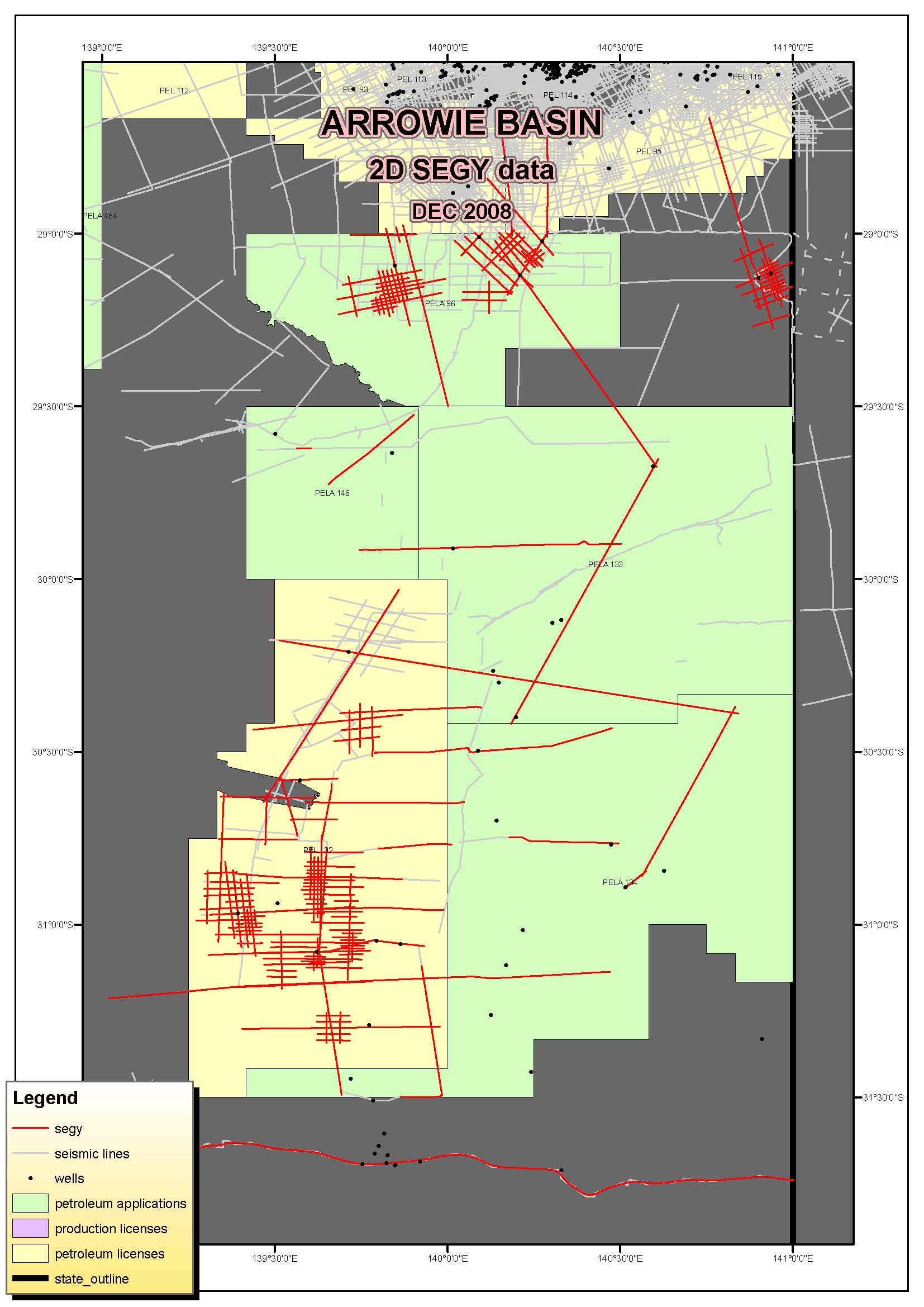 Arrowie Basin Workstation Dataset Map