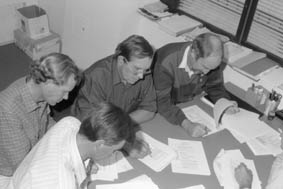 Agronomists preparing the Winter Cereal Management Guide