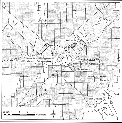 Distribution of the American grey squirrel in Adelaide